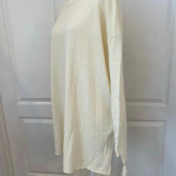 Linda Lundstrom Womens Cream Wool Blend Tunic Sweater - Picture 4 of 9